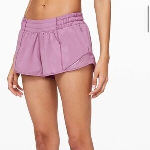 Lululemon Hotty Hot Figue Rose Blush Pink Gym Running Active Athletic Shorts 10